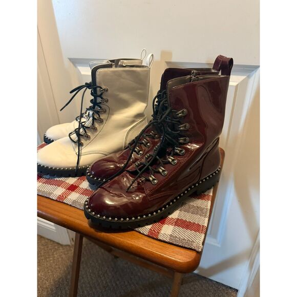 Two pair of Seven Dials Fashion combat boots women's size 9M - Picture 1 of 9